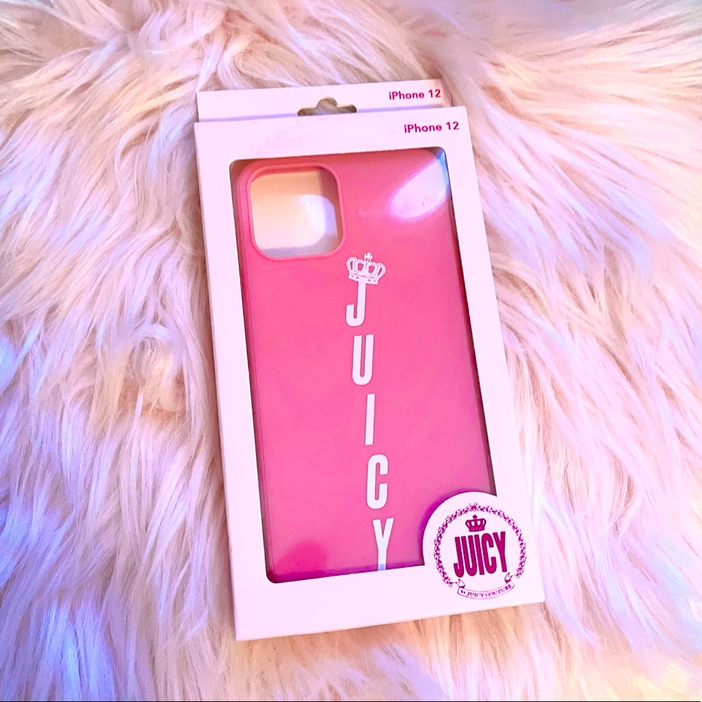 Juicy Couture pink iPhone 12 phone case